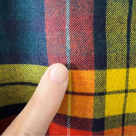 Clan Buchanan Tartan Pencil Skirt Wool Lined Vintage Hand Sewn Plaid Scottish - Picture 4 of 8